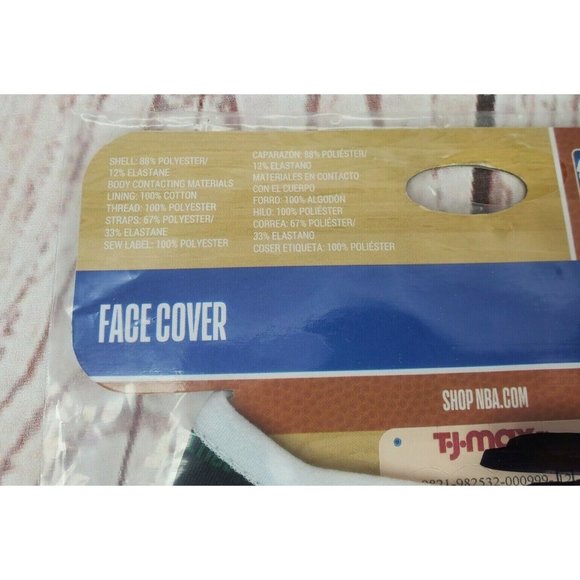 NBA Boston Celtics Polyester Face Cover Mask 2 Pack With Pocket For Filter - Picture 6 of 9